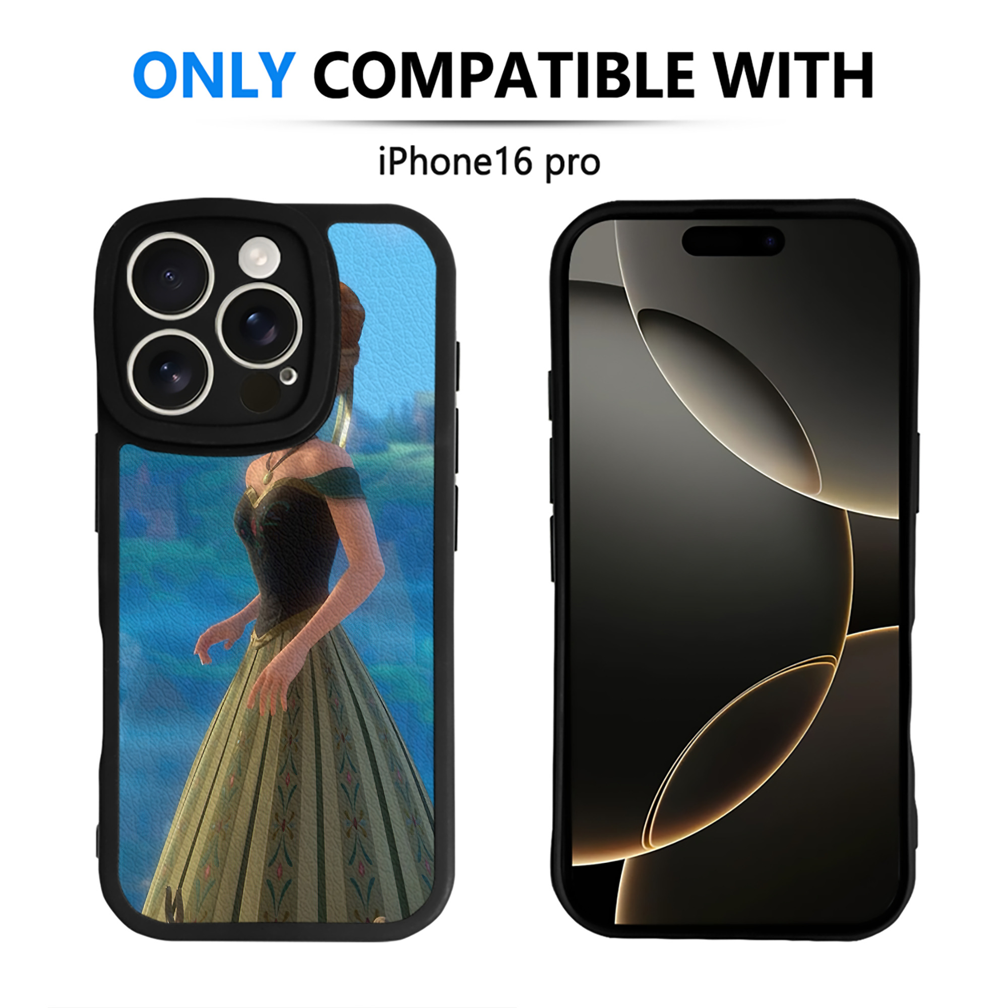 （画像用） アナと雪の女王 アンナ エルサ Frozen Anna Elsa 【iPhone 16シリーズ対応】シリコンスマホケース（レザー調） 材質：シリコン